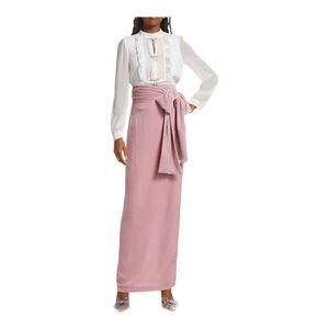 Bernadette Pink Bernard Sash Bow Velvet Skirt Size 6 (38) $805